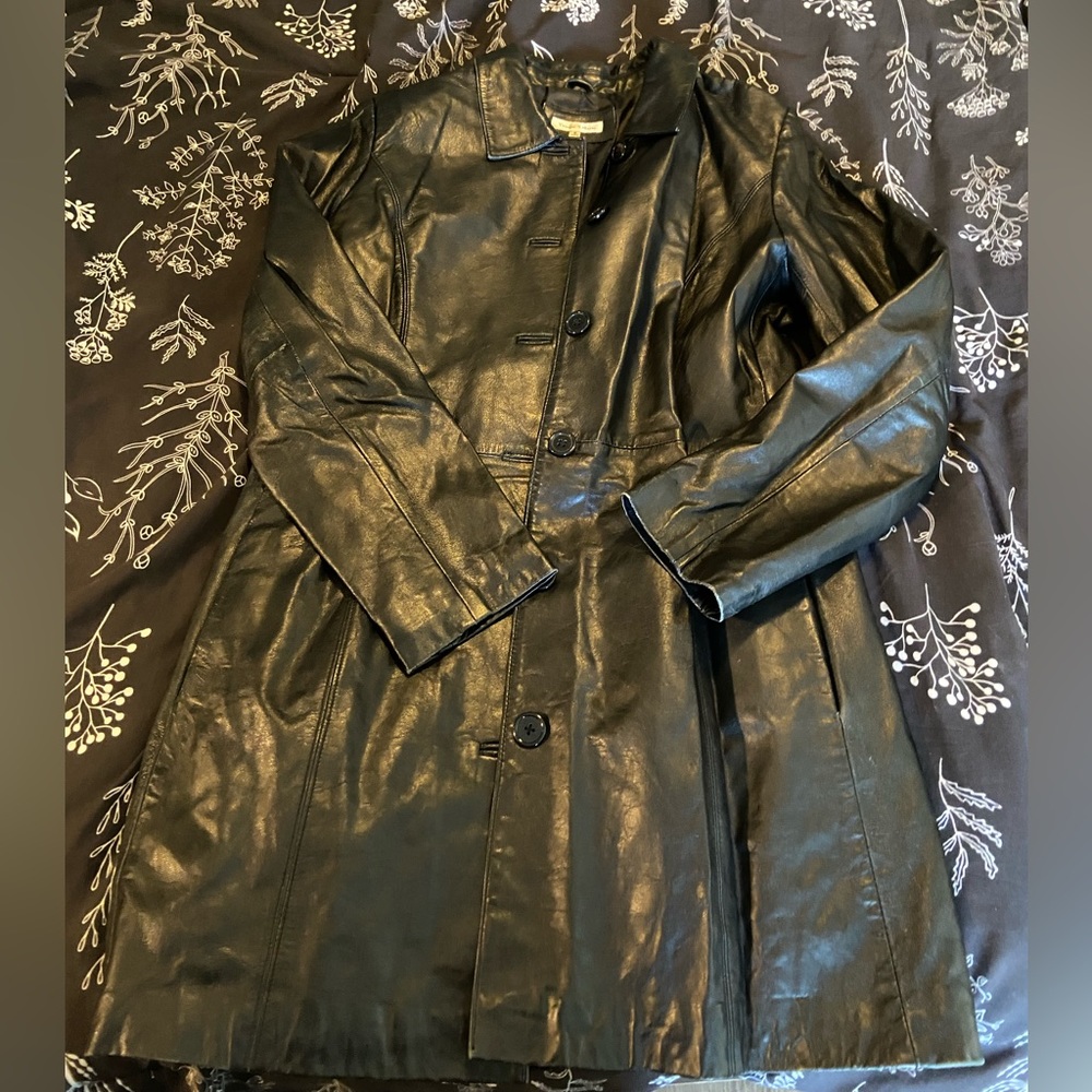 Vintage Yvonne Marie Black Leather Jacket Size 8